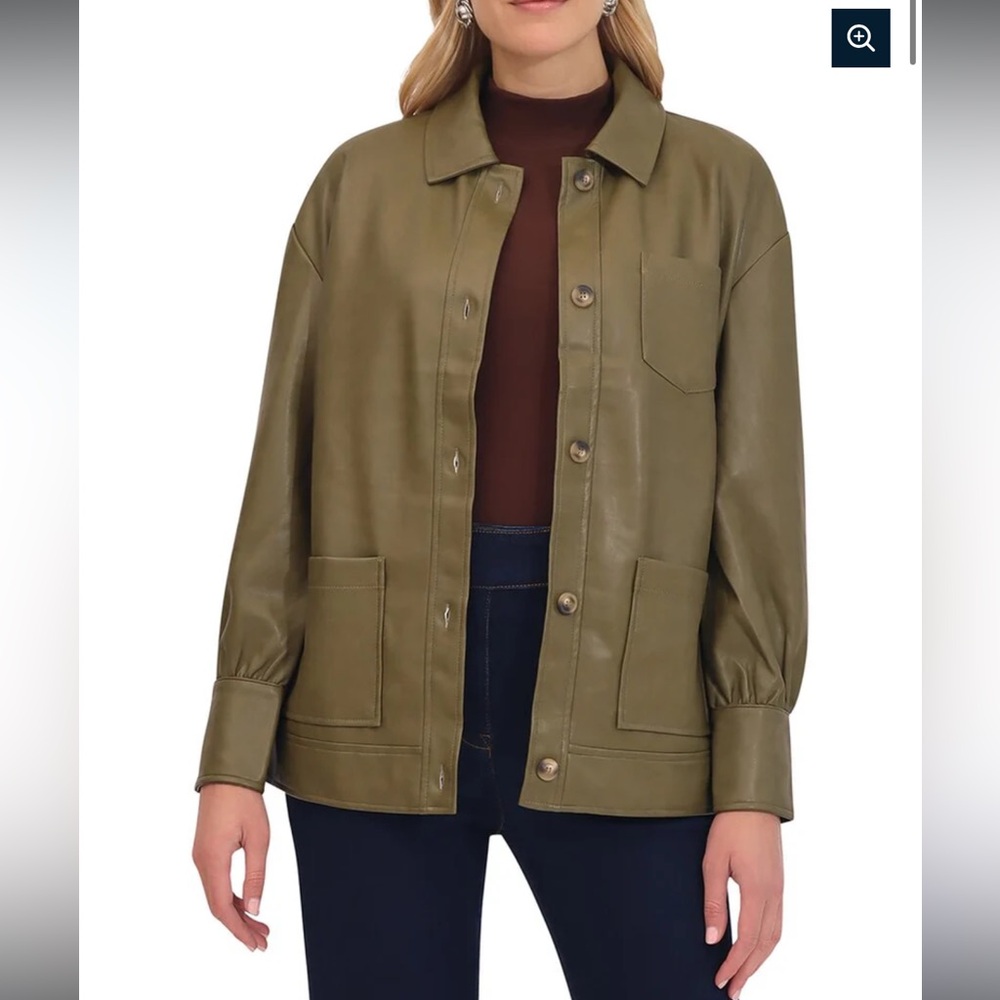 🫒NWT Bagatelle Olive Green Women's Leather Jacket🫒